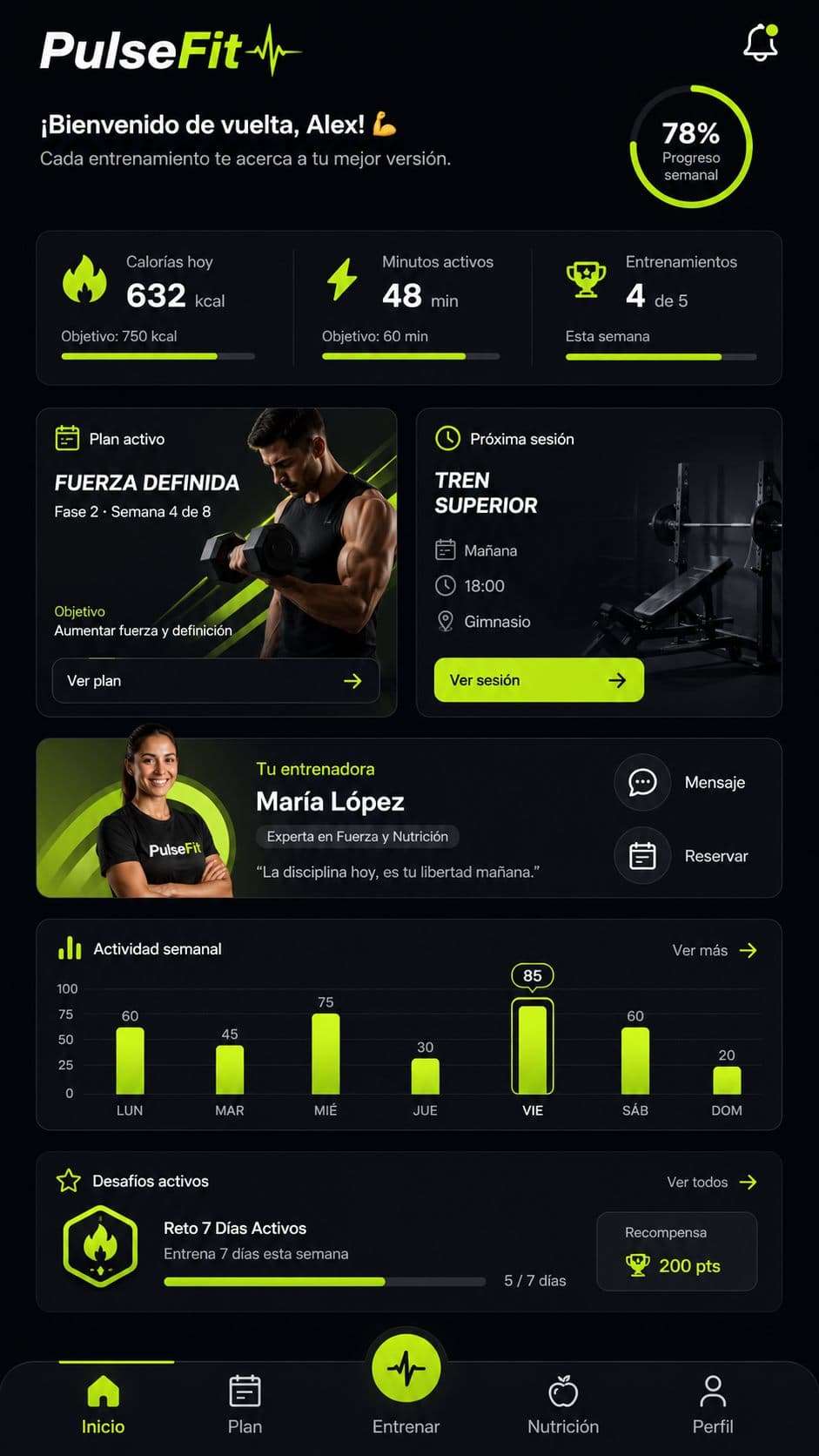 Fitness tracker app