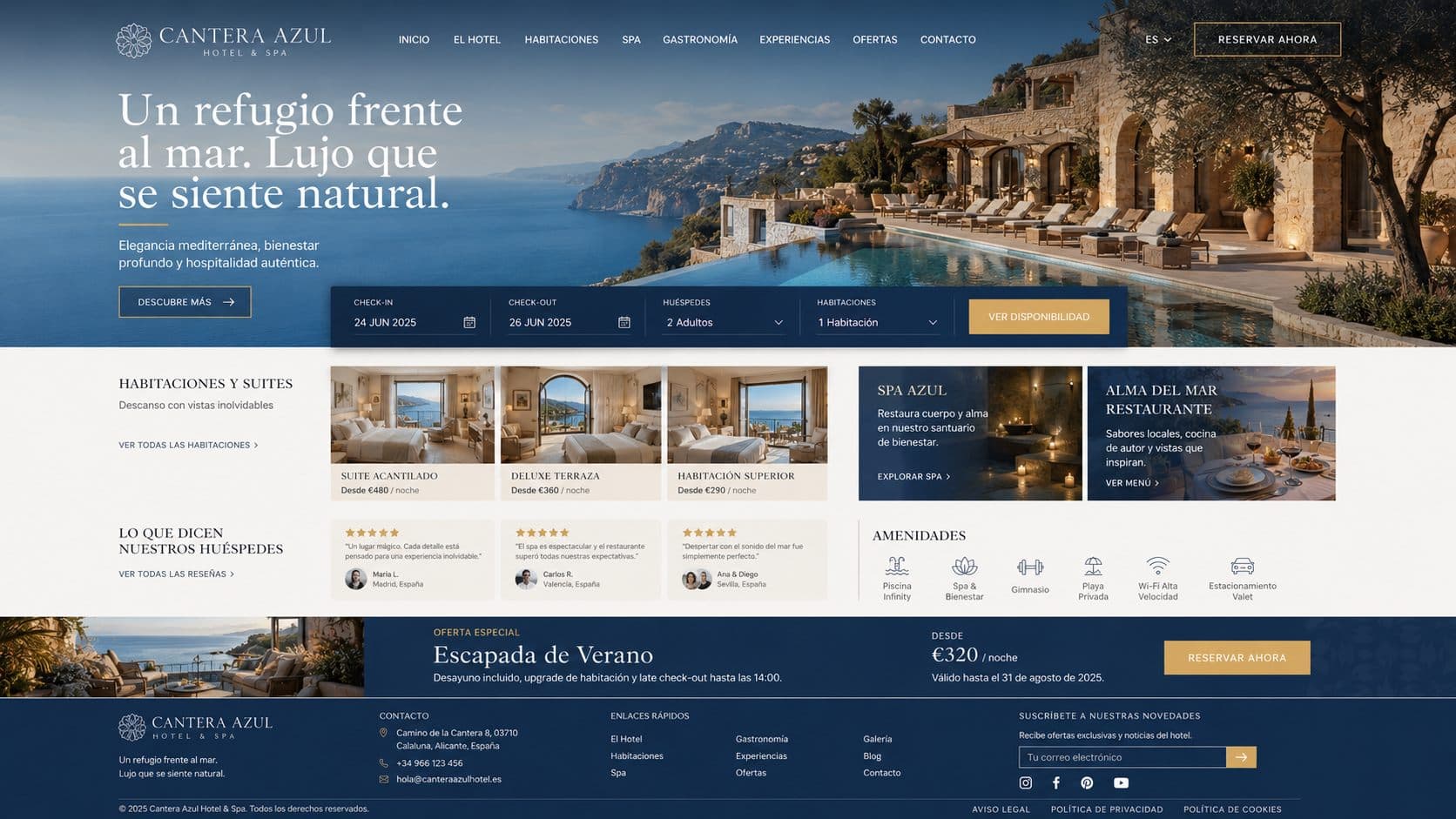 Coastal rentals website