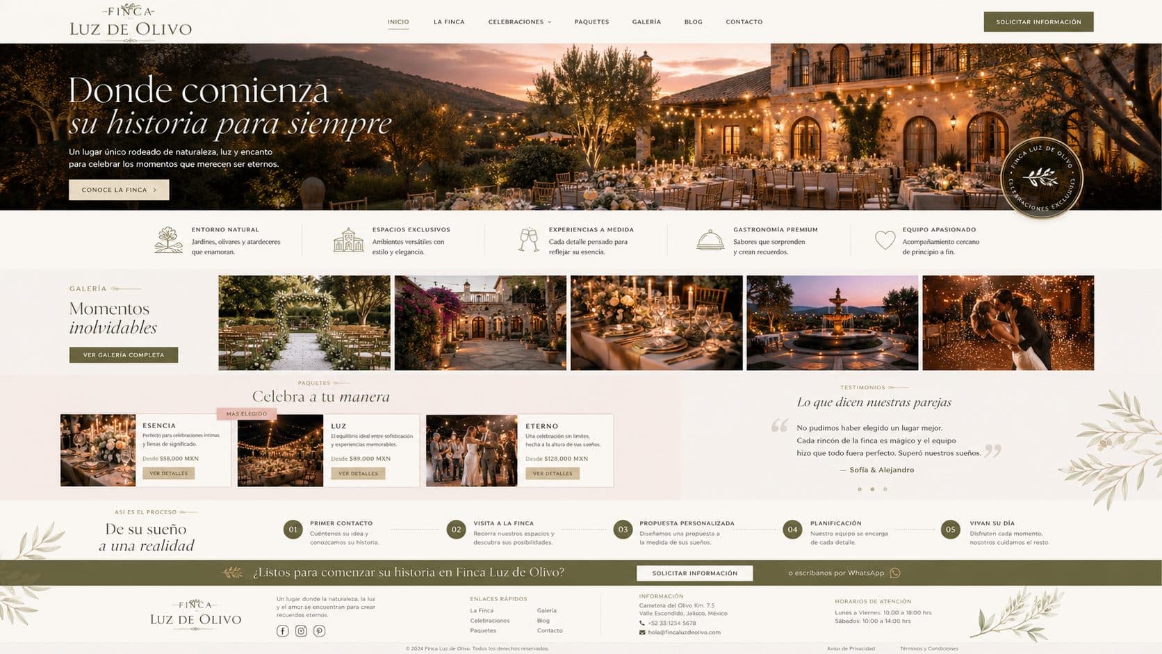 Luxury villa website